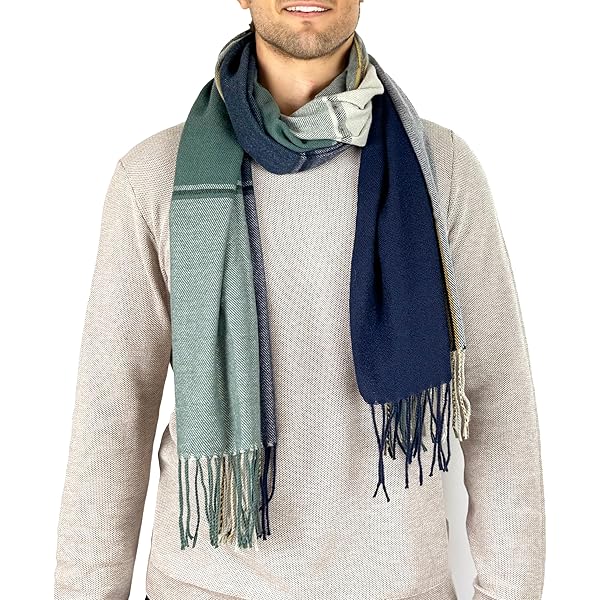 VIVIAN & VINCENT Fall Winter Ultra Soft Knit Striped Scarf